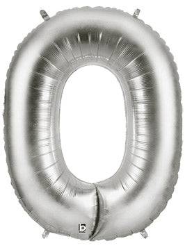 34" Megaloon Number 0 - Silver - Premium Party Distribution
