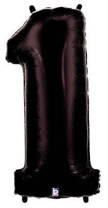 34" Megaloon Number 1 - Black - Premium Party Distribution