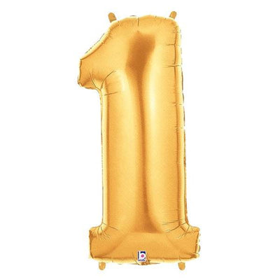 34" Megaloon Number 1 - Gold - Premium Party Distribution