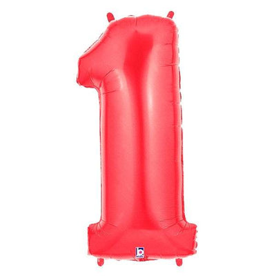 34" Megaloon Number 1 - Red - Premium Party Distribution