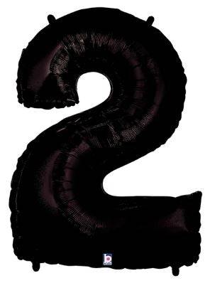 34" Megaloon Number 2 - Black - Premium Party Distribution