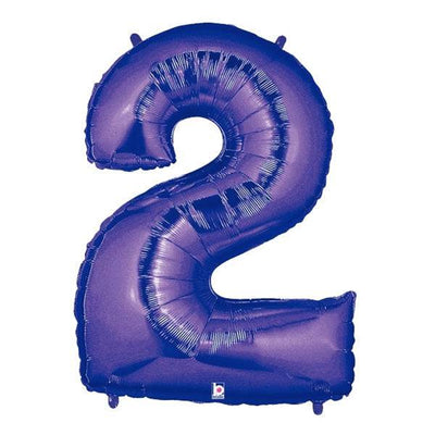 34" Megaloon Number 2 - Purple - Premium Party Distribution