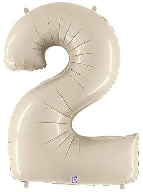34" Megaloon Number 2 - White Sand - Premium Party Distribution