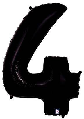 34" Megaloon Number 4 - Black - Premium Party Distribution