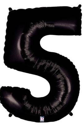 34" Megaloon Number 5 - Black - Premium Party Distribution