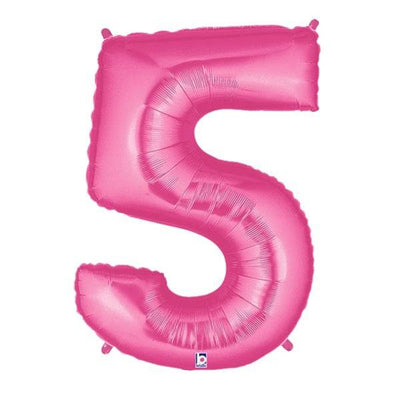 34" Megaloon Number 5 - Pink - Premium Party Distribution