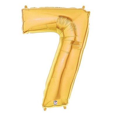 34" Megaloon Number 7 - Gold - Premium Party Distribution