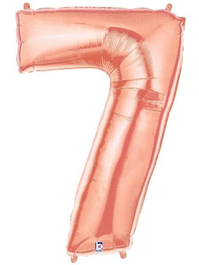 34" Megaloon Number 7 - Rose Gold - Premium Party Distribution