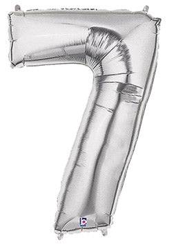 34" Megaloon Number 7 - Silver - Premium Party Distribution