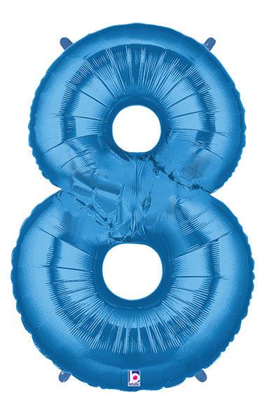 34" Megaloon Number 8 - Blue - Premium Party Distribution
