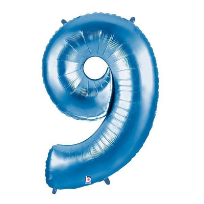 34" Megaloon Number 9 - Blue - Premium Party Distribution