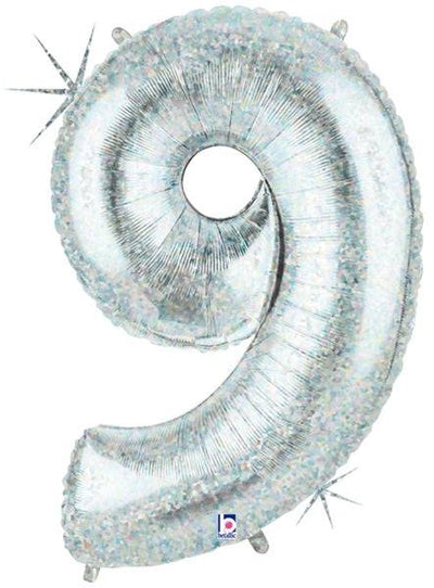 34" Megaloon Number 9 - Holographic - Premium Party Distribution