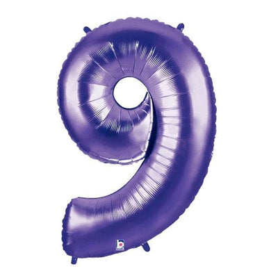 34" Megaloon Number 9 - Purple - Premium Party Distribution
