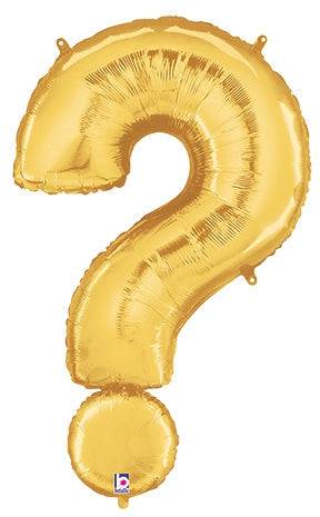34" Megaloon Question Mark - Gold - Premium Party Distribution