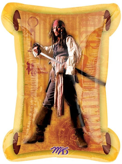 34" Pirates II - Captain Jack Scroll - Premium Party Distribution