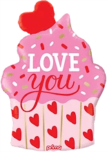 35" Love You Cupcake Shape - Premium Party Distribution