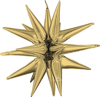 35” WHITE GOLD Magic Star - Foil Balloon - Air Fill ONLY - Premium Party Distribution