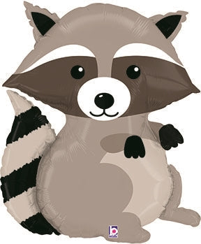 36in Woodland RACCOON - PKG - Foil Balloon