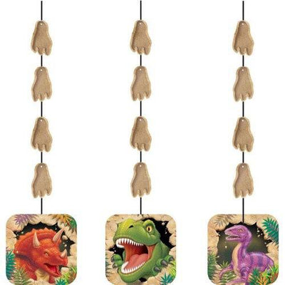 36" Dino Blast Hanging Cutouts (3 Count) - Premium Party Distribution