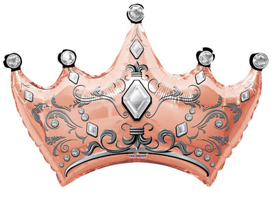 36" Foil Balloon - Rose Gold Crown - Premium Party Distribution