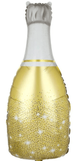 36" Gold Champagne Bottle - Premium Party Distribution