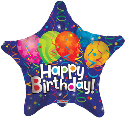 36" Happy Birthday Balloons & Confetti Balloon - ConverUSA - Premium Party Distribution