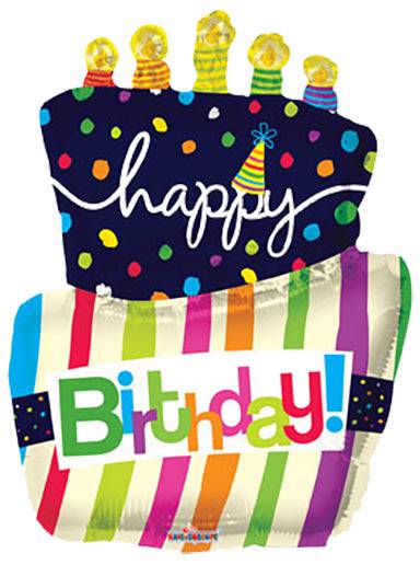 36" Happy Birthday Funky Cake - Premium Party Distribution