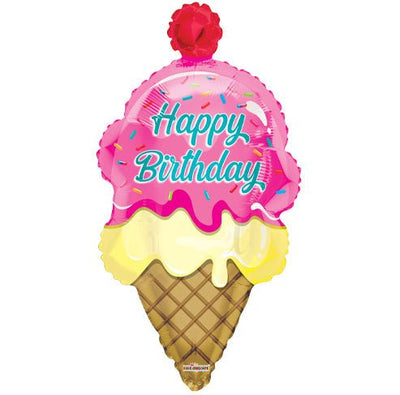 36" Happy Birthday Ice Cream - Premium Party Distribution