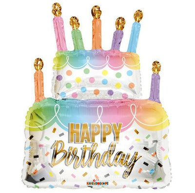 36" Happy Birthday Pastel Cake - Premium Party Distribution