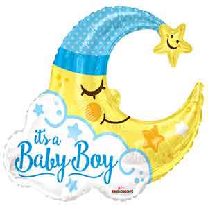 36" It's a Boy Moon - Premium Party Distribution