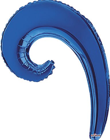 36" Kurly Wave - Blue (5ct) - Premium Party Distribution