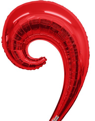 36" Kurly Wave - Red (5ct) - Premium Party Distribution
