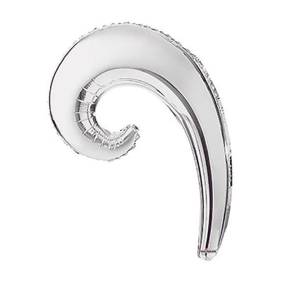 36" Kurly Wave - Silver (5ct) - Premium Party Distribution