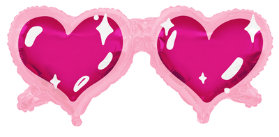 36" Love at First Sight Pink Heart Glasses - Premium Party Distribution