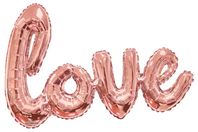 36" Rose Gold Love Banner Balloon - ConverUSA - Premium Party Distribution
