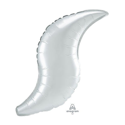 36” WHITE SATIN CURVE - Foil Balloon - Pack of 3 - Helium or Air Fill - Valved - Premium Party Distribution