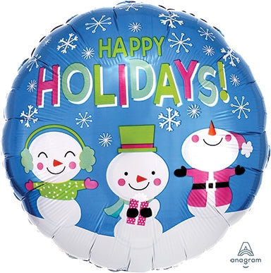 Happy Holidays Snowmen Balloon