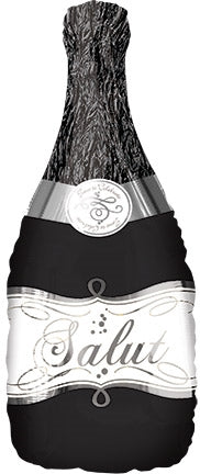 Wine Bottle BLACK Balloon