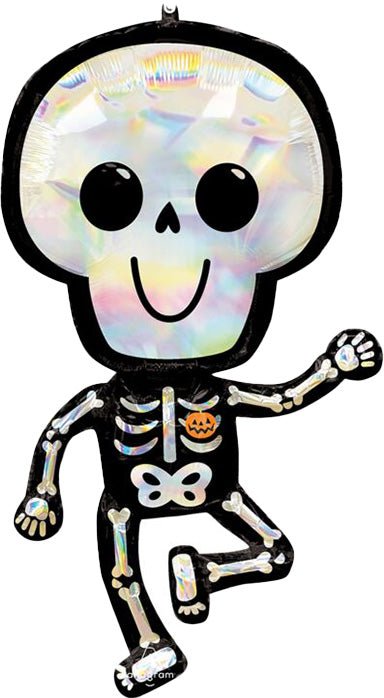 37" Iridescent Bare Bones Skeleton - Premium Party Distribution