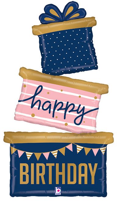 37" Navy Birthday Gift Trio - Premium Party Distribution