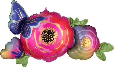 37” Satin Infused Flower & Butterfly - Premium Party Distribution