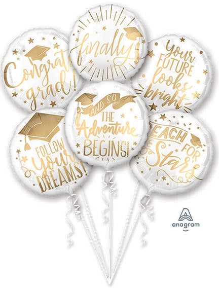 Grad Messages Foil Balloon Bouquet