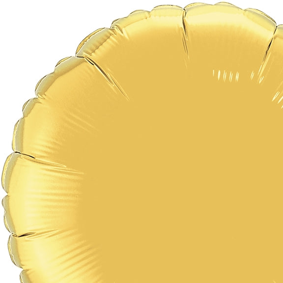 36in GOLD Round Qualatex Foil Balloon - Pack of 5