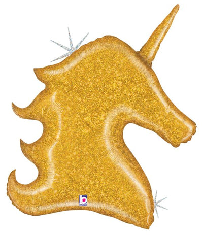 38" Glitter Gold Unicorn - Premium Party Distribution