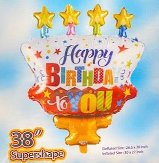 38" Happy Birthday Cake - Premium Party Distribution