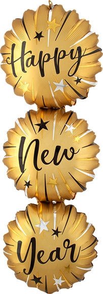 38" Happy New Year Burst - Premium Party Distribution