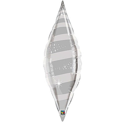 38" Taper - Silver Swirl (5ct) - Premium Party Distribution