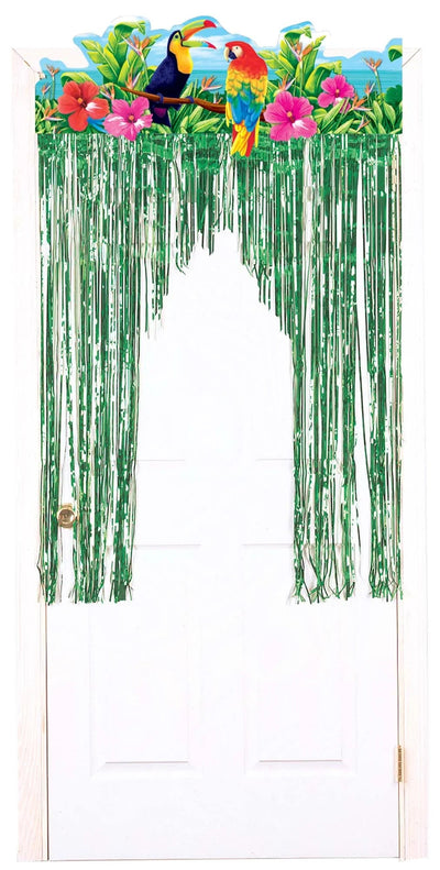38" x 4.5' Tropical Birds Door Curtain - Premium Party Distribution