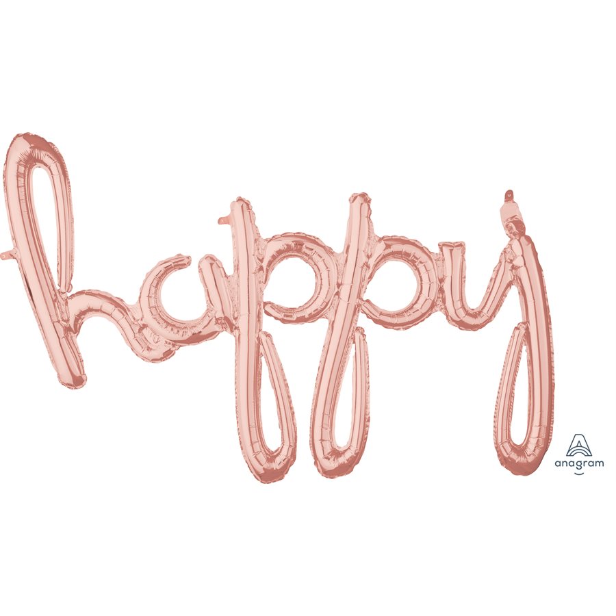 Anagram 39" Happy Script Balloon