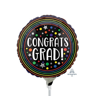 9 inch Congrats Grad Colorful Circles